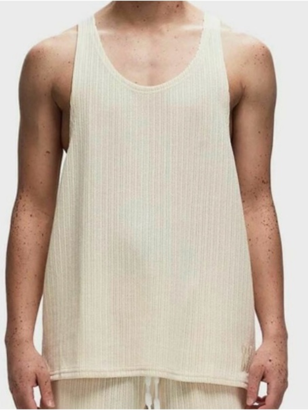 Honor the Gift Men’s Sz Med LA Ribbed Tank Top - Beige